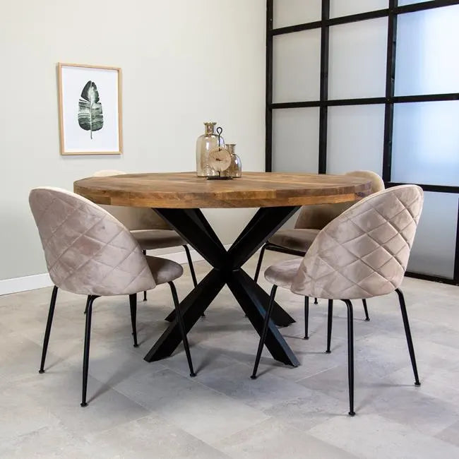 Industrial Black Metal Dining Table Legs