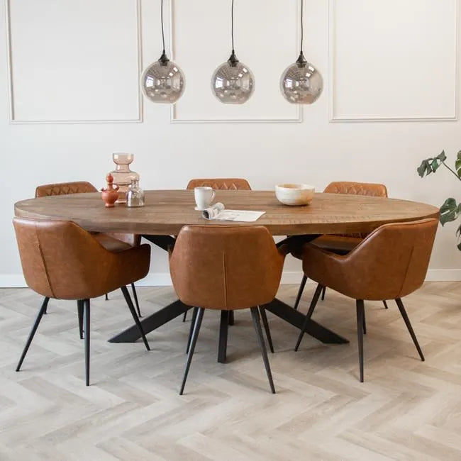 Industrial Black Metal Dining Table Legs