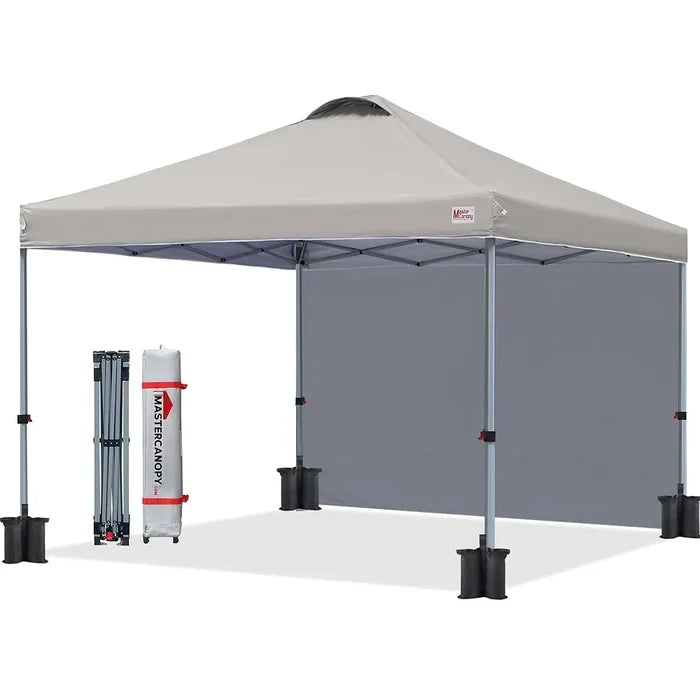 Leisure Sports Durable Pop-Up Canopy Tent with Sidewall - 8x8, 10x10