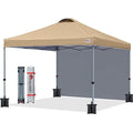 Leisure Sports Durable Pop-Up Canopy Tent with Sidewall - 8x8, 10x10