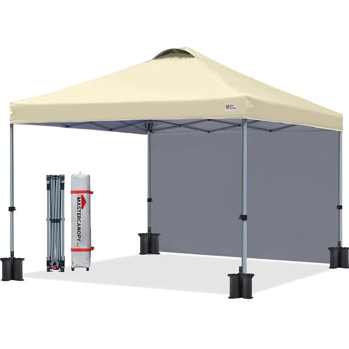 Leisure Sports Durable Pop-Up Canopy Tent with Sidewall - 8x8, 10x10