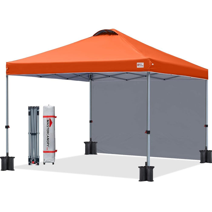 Leisure Sports Durable Pop-Up Canopy Tent with Sidewall - 8x8, 10x10