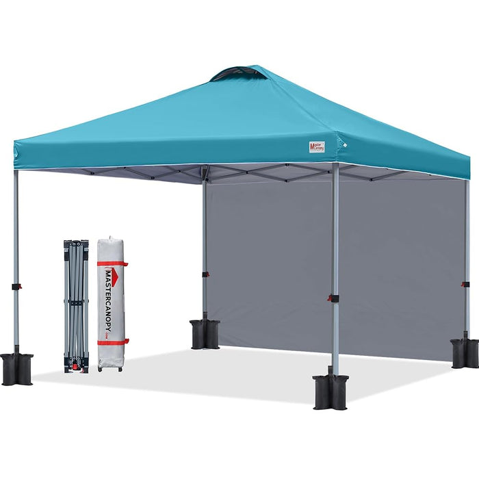 Leisure Sports Durable Pop-Up Canopy Tent with Sidewall - 8x8, 10x10