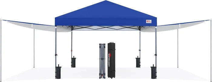 MASTERCANOPY 10x10 Pop-Up Canopy Tent with Two Shelters