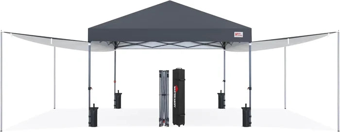 MASTERCANOPY 10x10 Pop-Up Canopy Tent with Two Shelters