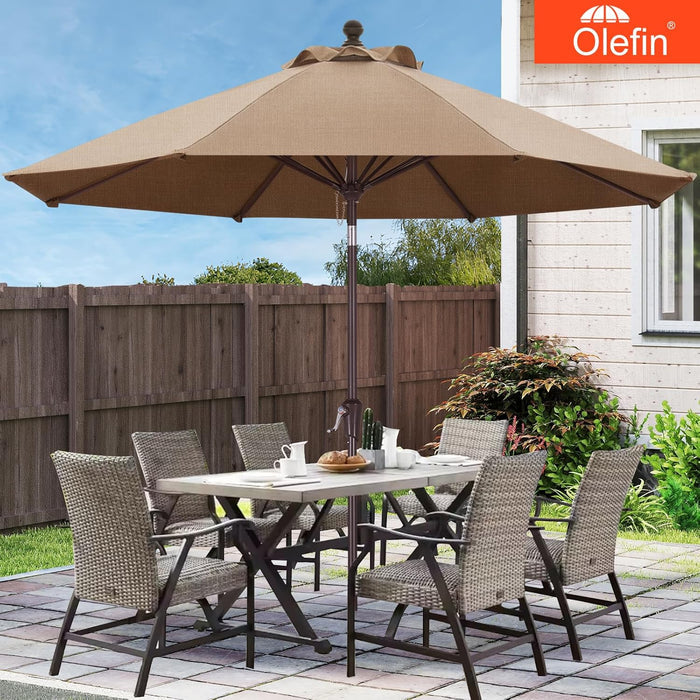 MASTERCANOPY Olefin 5-Year-Non-Fading 9ft Patio Outdoor Table Umbrella 8 Ribs