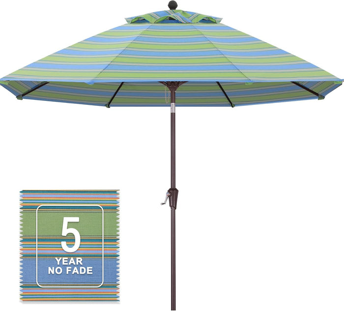Blue-Green-Yellow Multi-Stripes
