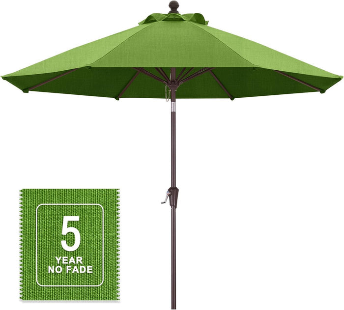 MASTERCANOPY Olefin 5-Year-Non-Fading 9ft Patio Outdoor Table Umbrella 8 Ribs