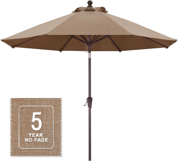 MASTERCANOPY Olefin 5-Year-Non-Fading 9ft Patio Outdoor Table Umbrella 8 Ribs
