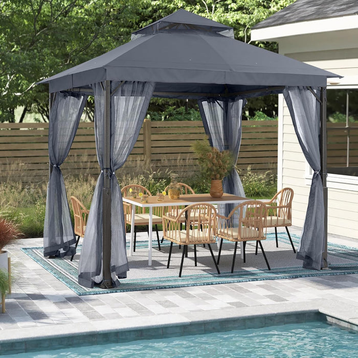 MASTERCANOPY Outdoor Patio Gazebo with Mosquito Netting 9x9, 11x11