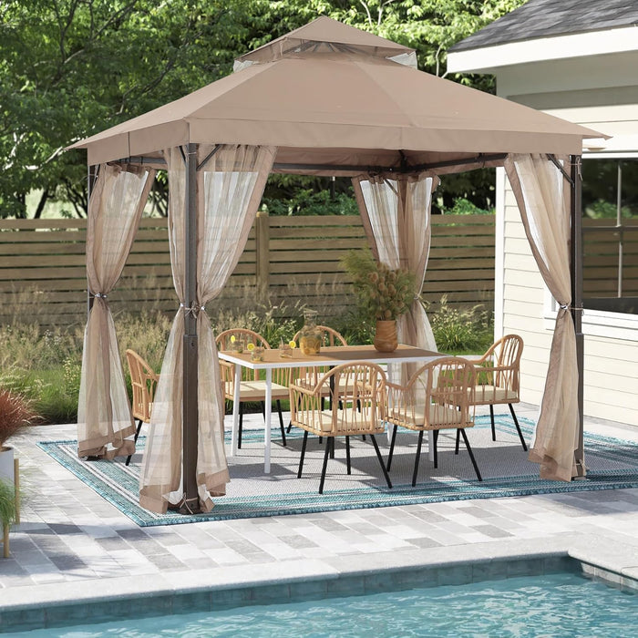 MASTERCANOPY Outdoor Patio Gazebo with Mosquito Netting 9x9, 11x11