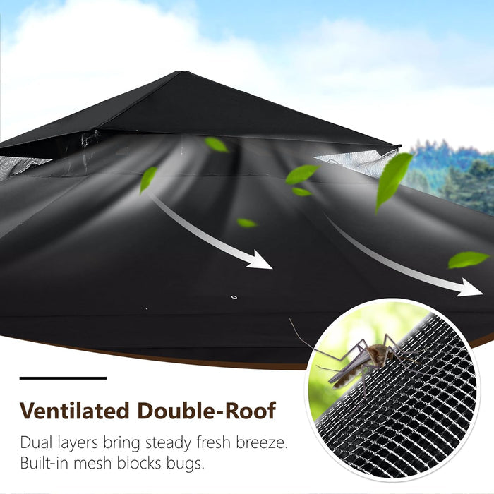 MASTERCANOPY Outdoor Patio Gazebo with Mosquito Netting 9x9, 11x11