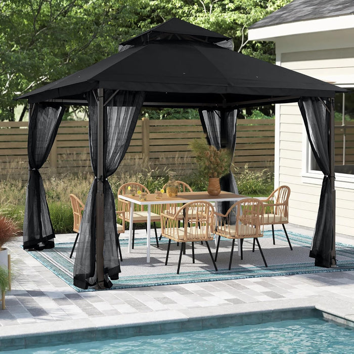 MASTERCANOPY Outdoor Patio Gazebo with Mosquito Netting 9x9, 11x11