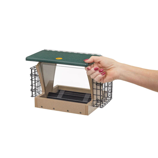 Medium Hopper Bird Feeder with Suet Cages