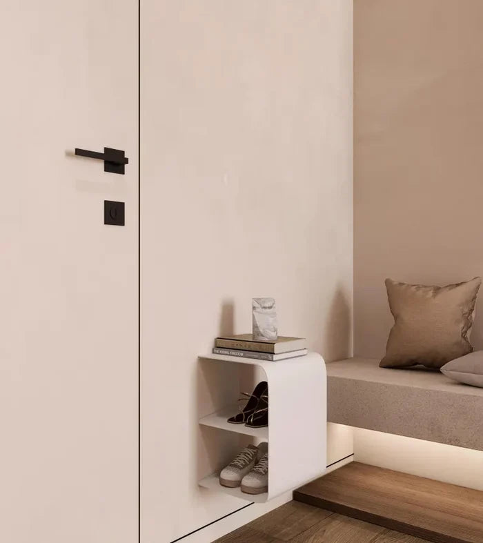 Modern Metal Shoe Rack – Minimalist Entryway Shoe Storage Shelf