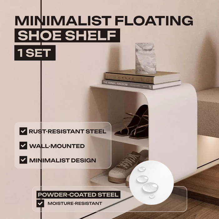 Modern Metal Shoe Rack – Minimalist Entryway Shoe Storage Shelf