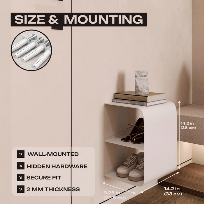 Modern Metal Shoe Rack – Minimalist Entryway Shoe Storage Shelf