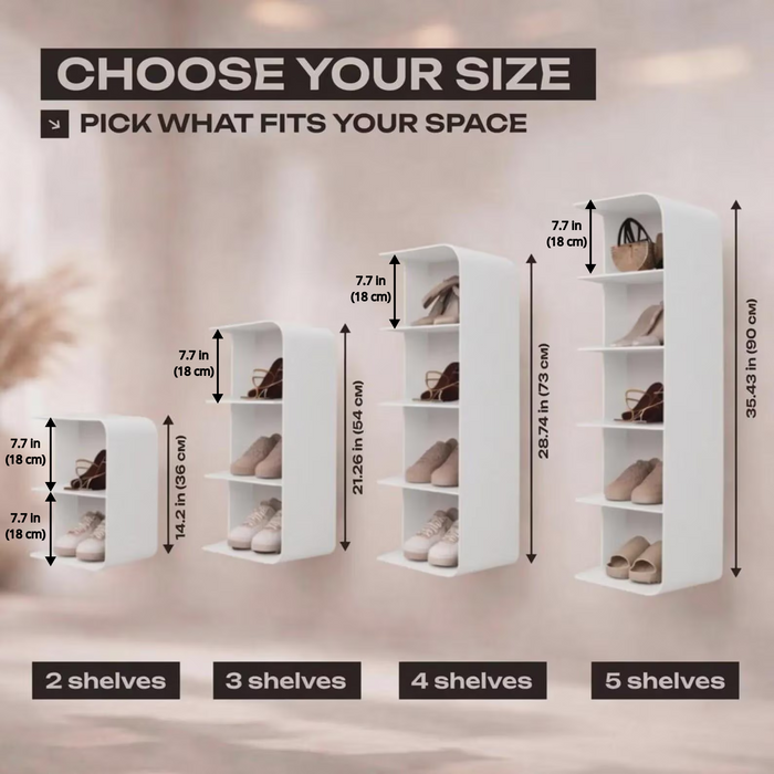Modern Metal Shoe Rack – Minimalist Entryway Shoe Storage Shelf