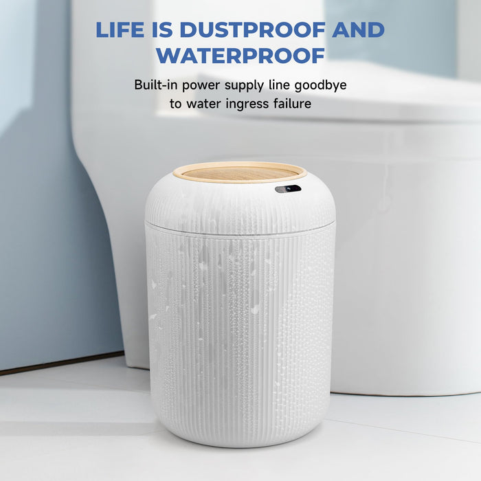 Motion Sensor Trash Can 10L for Bathroom, Touchless with Automatic Quiet Closing TG6110