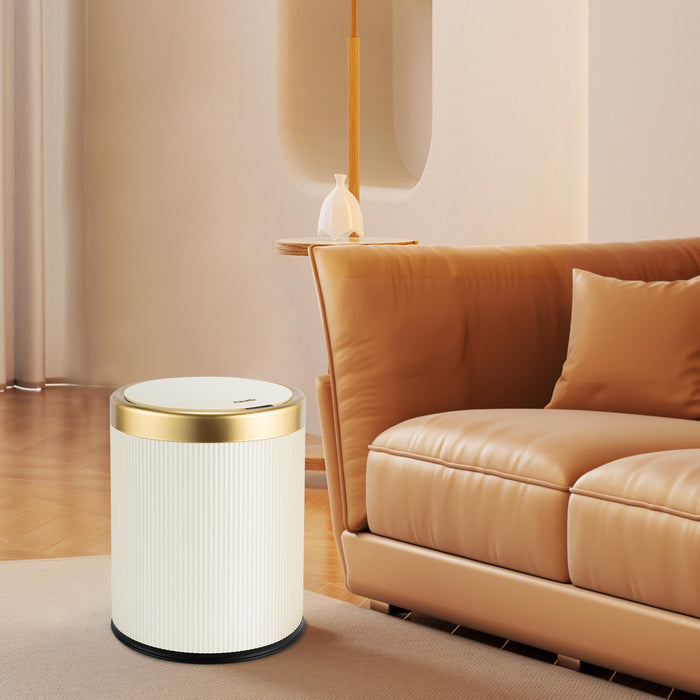 Motion Sensor Trash Can 13L for Bathroom, Touchless with Wooden Legs TG6130