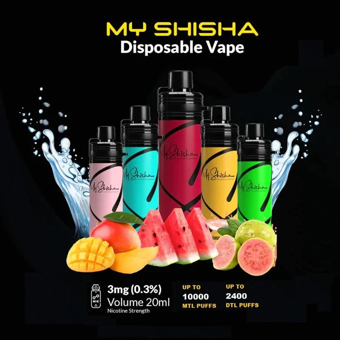 MY SHISHA 3MG FREEBASE 10K PUFFS DISPOSABLE VAPE