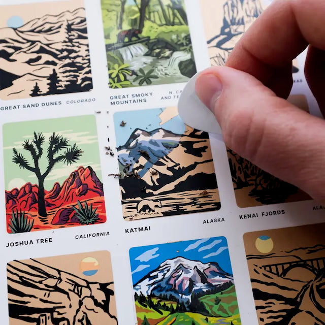 National Parks Scratch-Off Print
