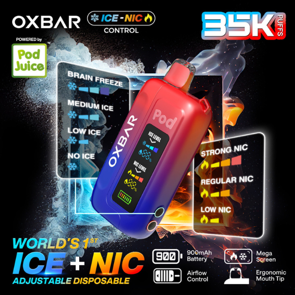 OXBAR Ice-Nic Control 35k Puff Disposable Vape