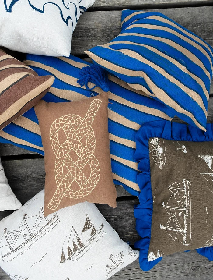RAND CUSHION COVER, BLUE 48x48 CM