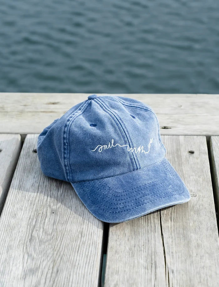 SAIL WITH ME CAP, VINTAGE DENIM