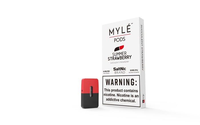 SaltNic Summer Strawberry MYLE Replacement Pod 4-Pack