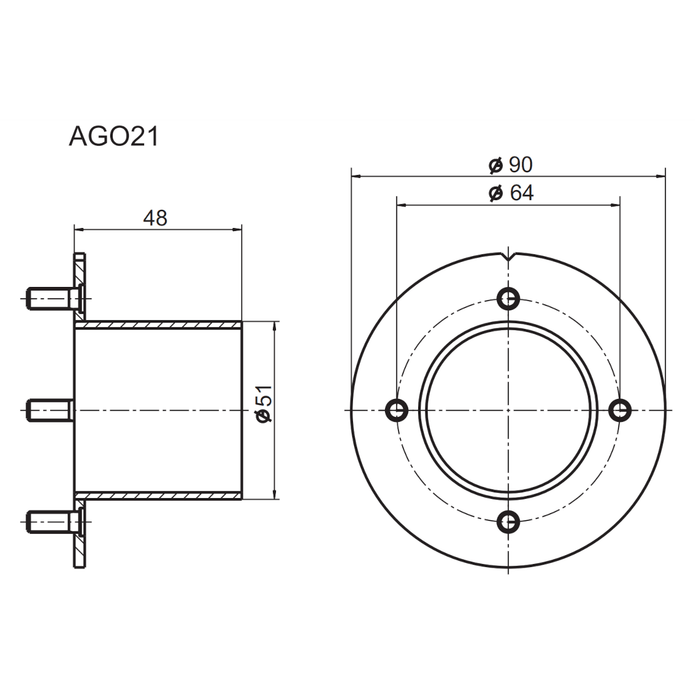 Siemens AGO21.000A Mounting flange (QGO)
