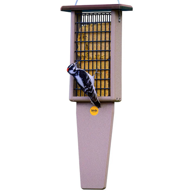 Suet Feeder - Recycled Double Cake for Pileated Woodpeckers
