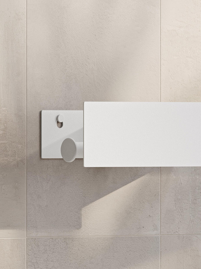 Toilet paper holder with shelf