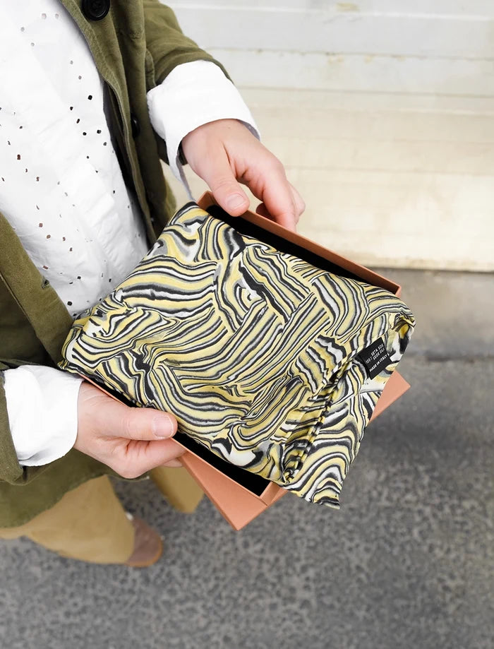 VIBRANT SILK SCARF, YELLOW