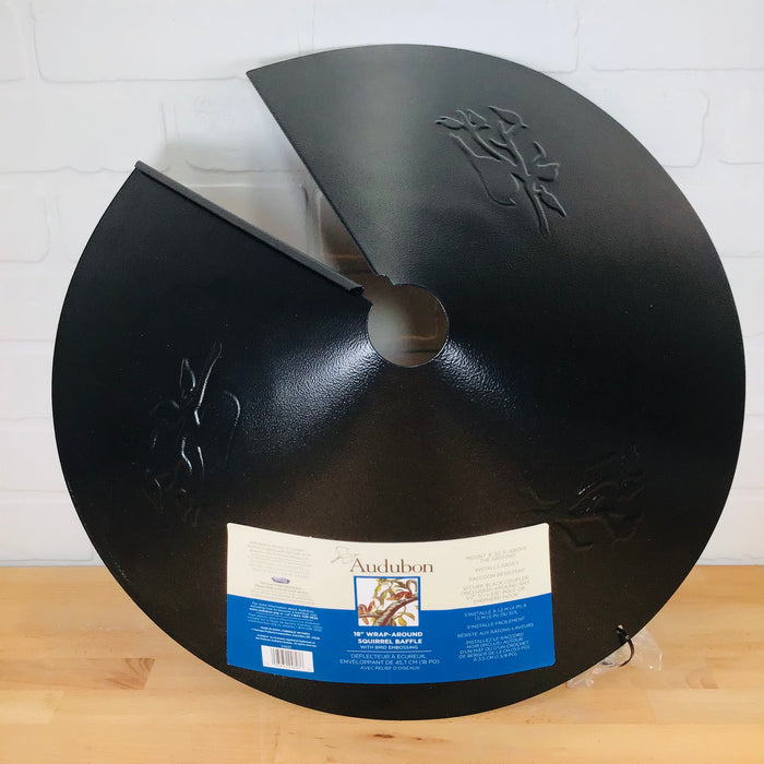 Wrap Around Squirrel Baffle - 18in - Black